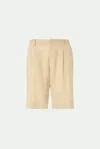 Malo Linen Bermuda Shorts In Neutral