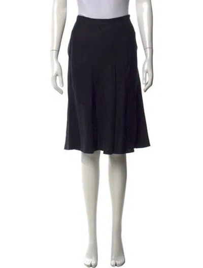 Pre-owned Malo Linen Midi Length Skirt In Black