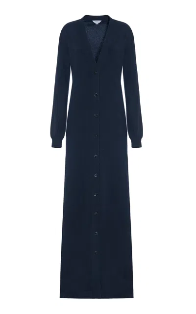 Malo Long Cashmere Cardigan In Navy