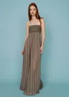Malo Long Pleated Dress