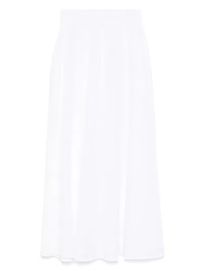Malo Long Skirt In White