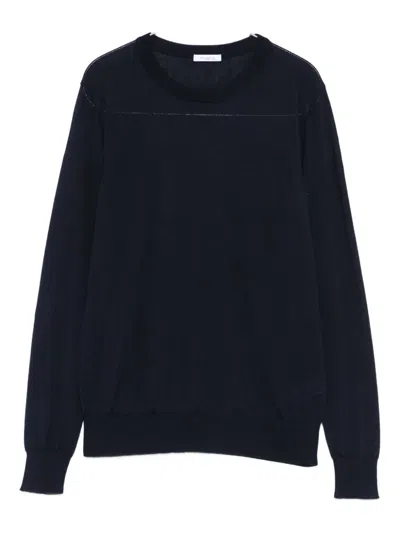 Malo Long-sleeve Crew-neck Sweater In Black
