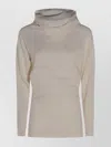 Malo Long Sleeve High Neck Knitwear Top In Neutral