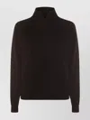 Malo Long Sleeve Knitwear Ribbed Collar In Brown