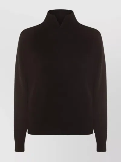 MALO LONG SLEEVE KNITWEAR RIBBED COLLAR