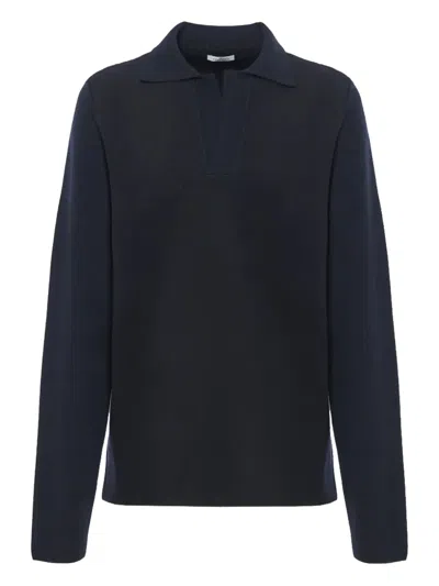 MALO LONG-SLEEVE POLO-COLLAR SWEATER