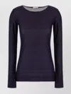 Malo Long Sleeve Round Neck Top In Grey