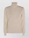 Malo Long Sleeve Turtleneck Knitwear Top In Neutral