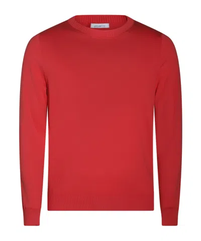 Malo Long-sleeved Sweater In Red