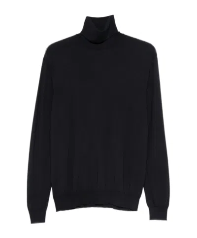 Malo Long-sleeve High-neck Top In Black
