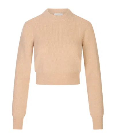 Malo Ribbed-knit Cropped Sweater In Neutral