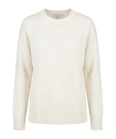 Malo Long-sleeved Sweater In White