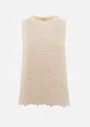 Malo Macramé Cotton Tank Top