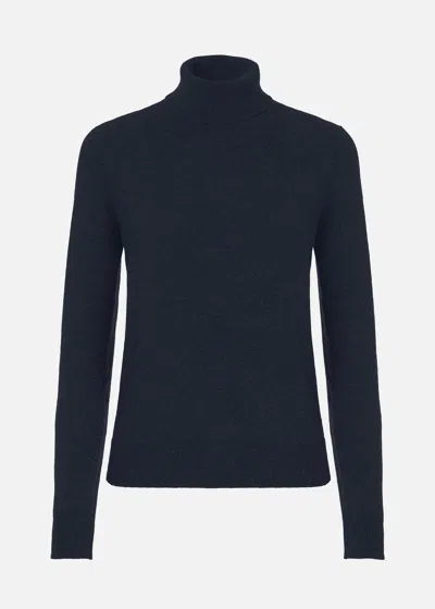 Malo Maglia Collo Alto In Cashmere In Black