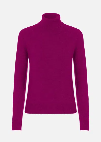 Malo Maglia Collo Alto In Cashmere In Pink