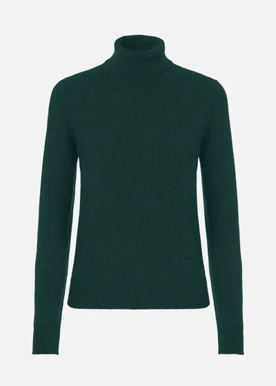 Malo Maglia Collo Alto In Cashmere In Green