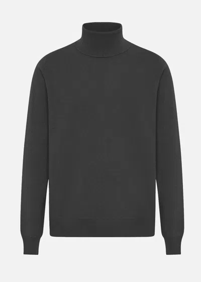 Malo Maglia Collo Alto In Cashmere In Gray