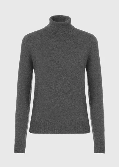 Malo Maglia Collo Alto In Cashmere In Gray