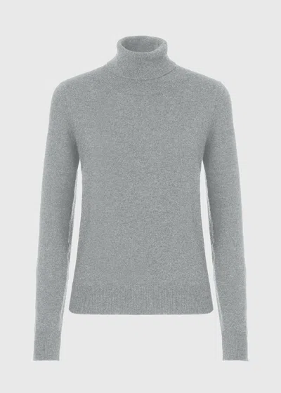 Malo Maglia Collo Alto In Cashmere In Gray