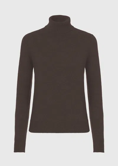 Malo Maglia Collo Alto In Cashmere In Burgundy