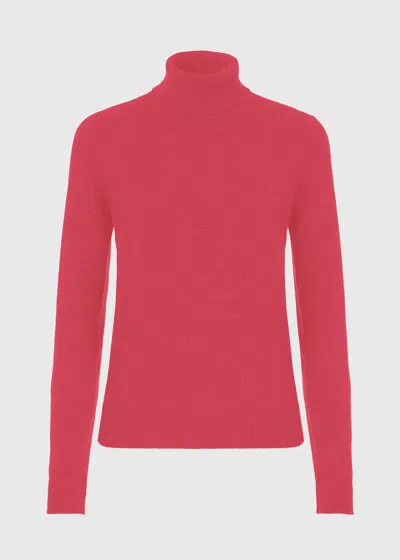 Malo Maglia Collo Alto In Cashmere In Red