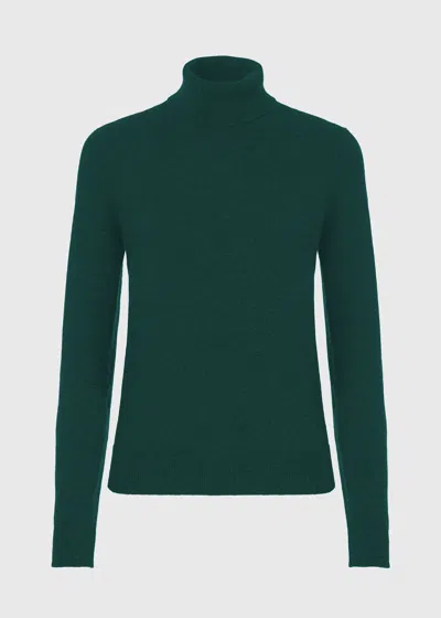 Malo Maglia Collo Alto In Cashmere In Green