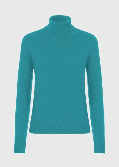 Malo Maglia Collo Alto In Cashmere In Green
