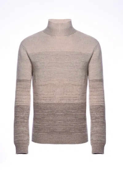 Malo Maglia Collo Alto In Cashmere In Gray