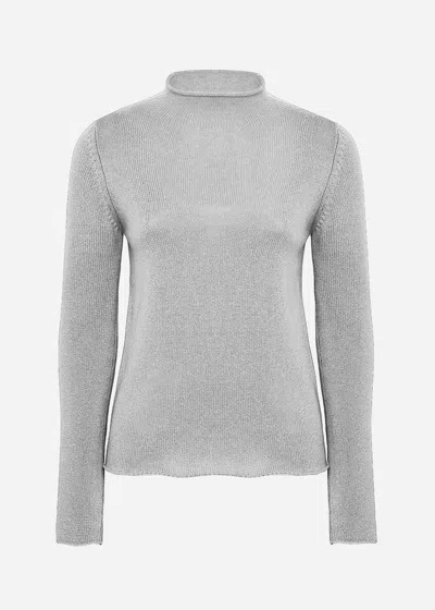 Malo Maglia Collo Alto In Misto Cashmere In Gray