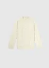 Malo Maglia Girocollo In Alpaca, Seta E Lana In White