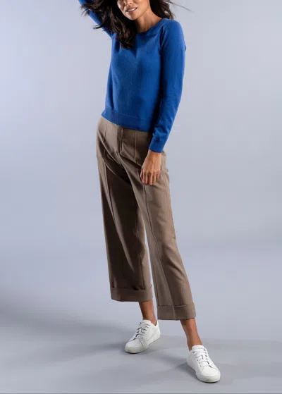Malo Maglia Girocollo In Cashmere In Brown