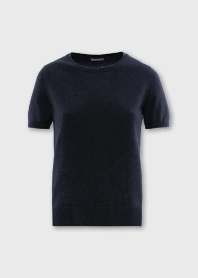 Malo Maglia Girocollo In Cashmere In Blue