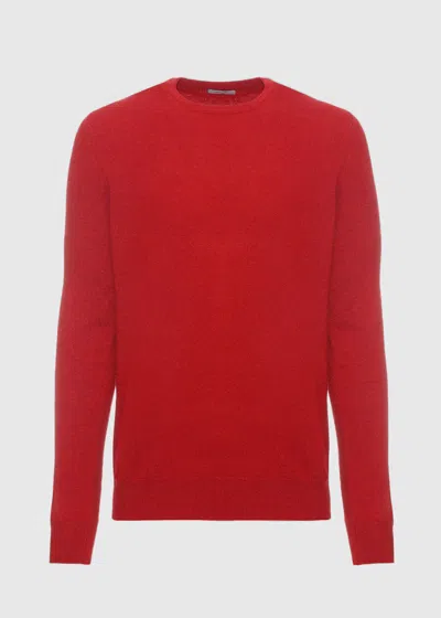 Malo Maglia Girocollo In Cashmere In Red