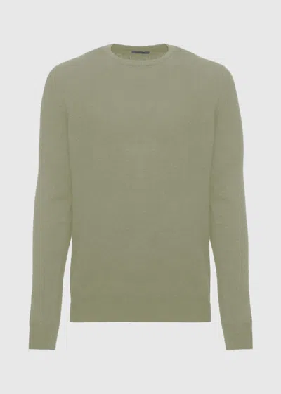 Malo Maglia Girocollo In Cashmere In Green