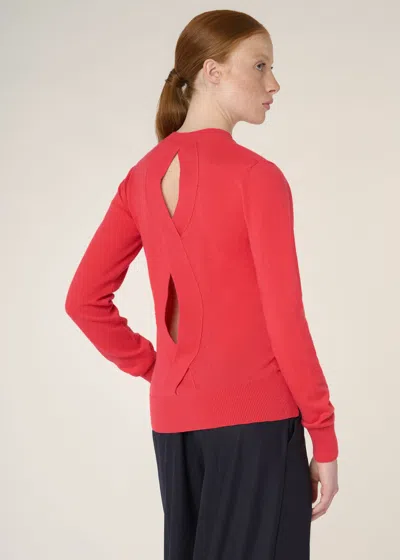 Malo Maglia Girocollo In Cashmere In Red