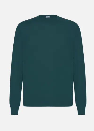 Malo Maglia Girocollo In Cashmere In Green