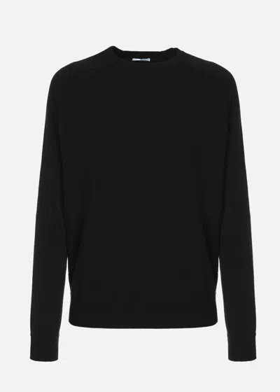 Malo Maglia Girocollo In Cashmere In Black