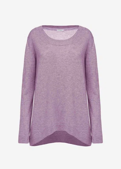 Malo Maglia Girocollo In Cashmere In Purple