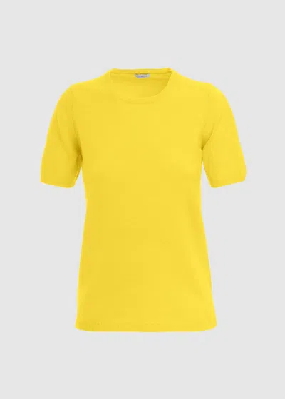 Malo Maglia Girocollo In Cashmere In Yellow