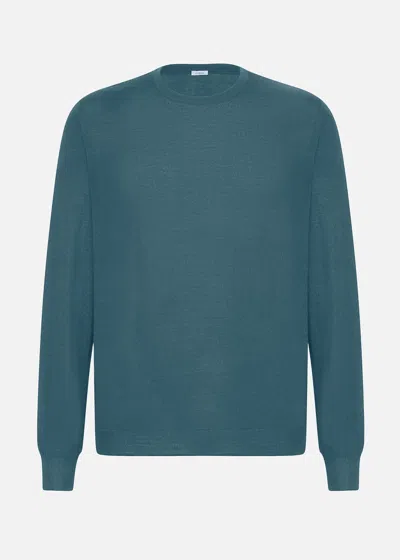 Malo Maglia Girocollo In Cashmere In Green