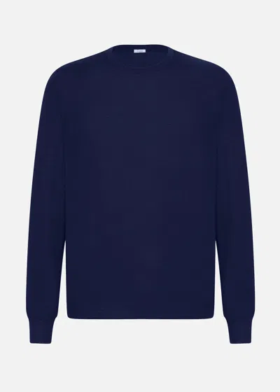 Malo Maglia Girocollo In Cashmere In Blue