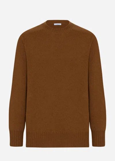 Malo Maglia Girocollo In Cashmere In Brown