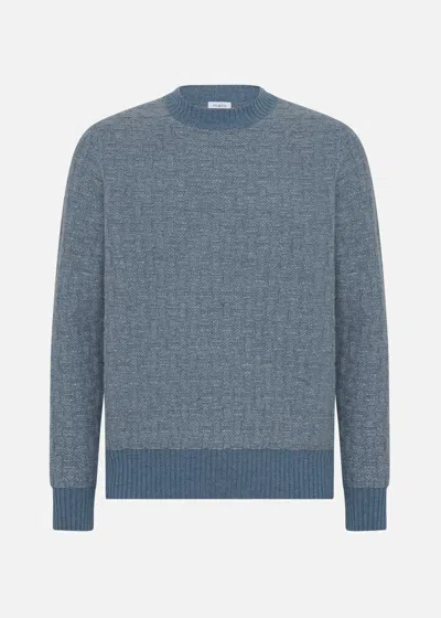Malo Maglia Girocollo In Cashmere In Blue