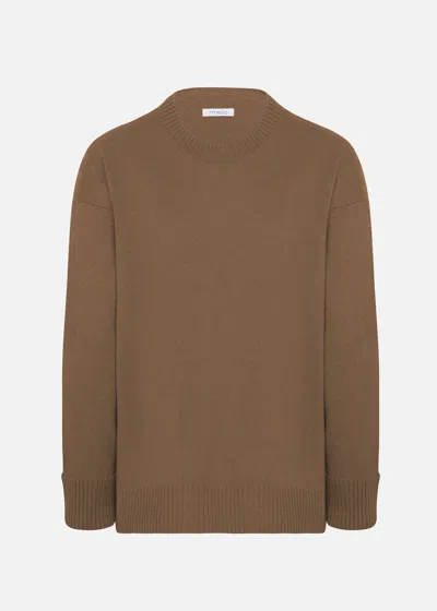 Malo Maglia Girocollo In Cashmere In Brown