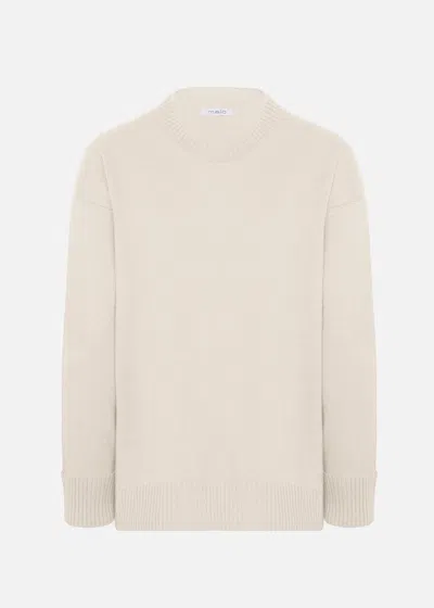 Malo Maglia Girocollo In Cashmere In Neutral