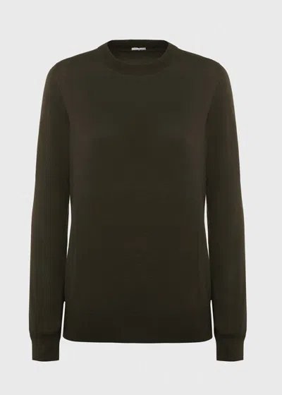 Malo Maglia Girocollo In Cashmere In Green
