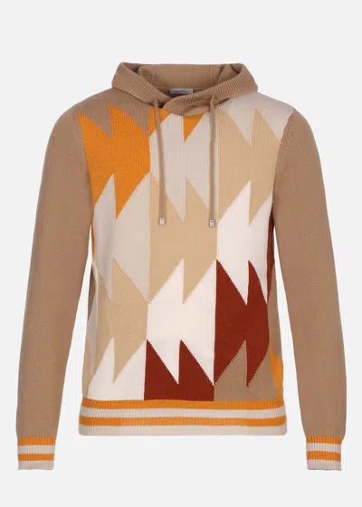 Malo Maglia Girocollo In Cashmere In Beige