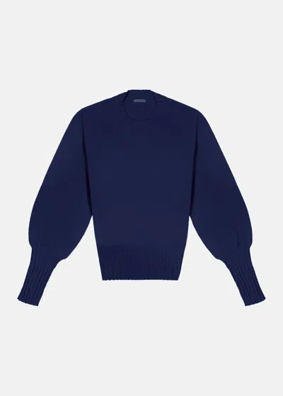 Malo Maglia Girocollo In Cashmere In Blue