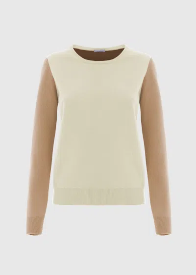 Malo Maglia Girocollo In Cashmere, Candies Donna In White