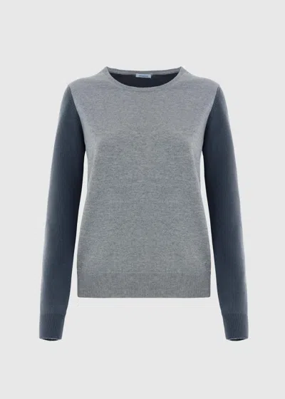 Malo Maglia Girocollo In Cashmere, Candies Donna In Gray